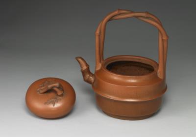 图片[3]-Chen Yinqian Zhi purple-granule teapot with a bamboo-shaped handle, Qing dynasty, Qianlong reign (1736-1795)-China Archive